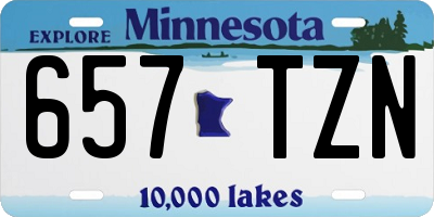 MN license plate 657TZN