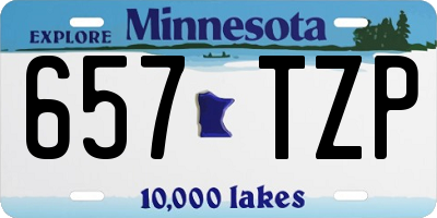 MN license plate 657TZP
