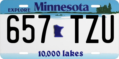 MN license plate 657TZU