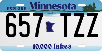 MN license plate 657TZZ