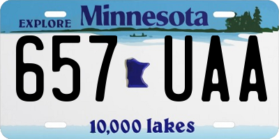 MN license plate 657UAA