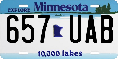MN license plate 657UAB