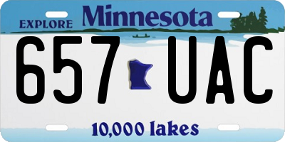 MN license plate 657UAC