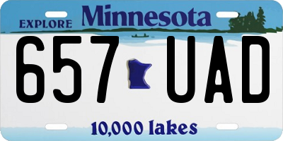 MN license plate 657UAD