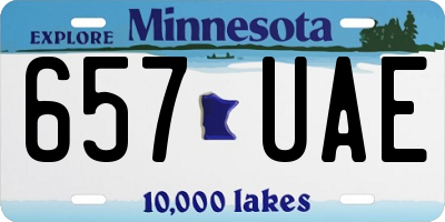 MN license plate 657UAE