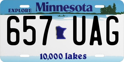 MN license plate 657UAG