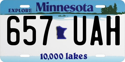 MN license plate 657UAH