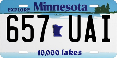 MN license plate 657UAI
