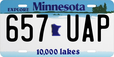 MN license plate 657UAP