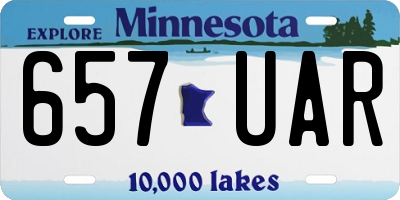 MN license plate 657UAR