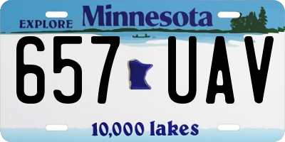 MN license plate 657UAV