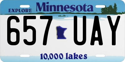 MN license plate 657UAY