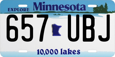 MN license plate 657UBJ