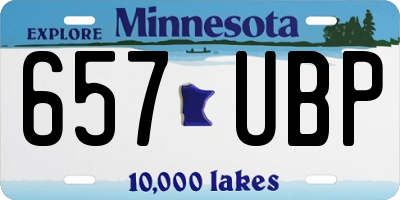 MN license plate 657UBP