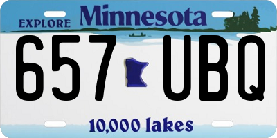 MN license plate 657UBQ