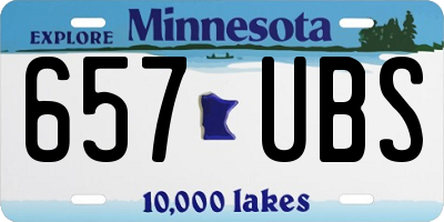 MN license plate 657UBS
