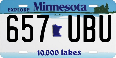 MN license plate 657UBU
