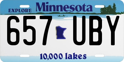 MN license plate 657UBY