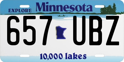 MN license plate 657UBZ