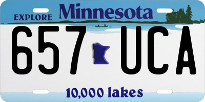 MN license plate 657UCA