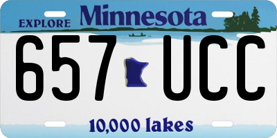 MN license plate 657UCC