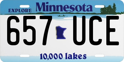 MN license plate 657UCE