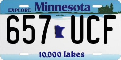 MN license plate 657UCF