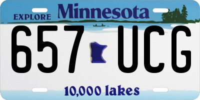 MN license plate 657UCG