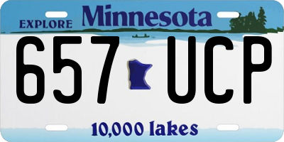 MN license plate 657UCP