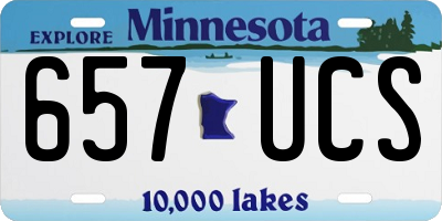 MN license plate 657UCS