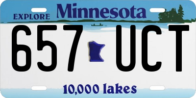 MN license plate 657UCT