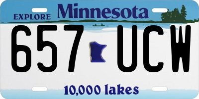 MN license plate 657UCW