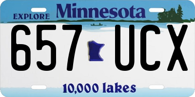 MN license plate 657UCX