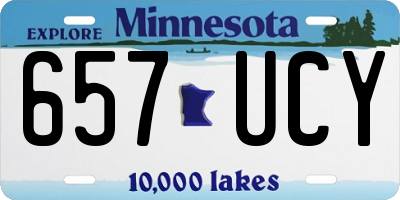 MN license plate 657UCY