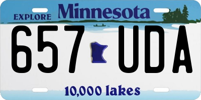 MN license plate 657UDA