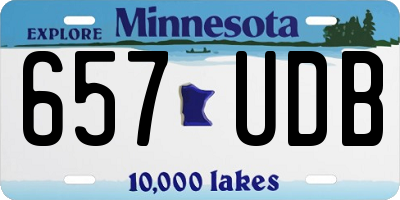 MN license plate 657UDB