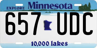 MN license plate 657UDC