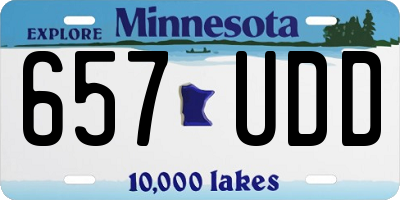 MN license plate 657UDD