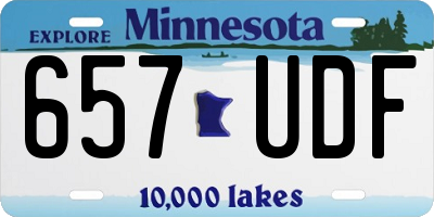 MN license plate 657UDF