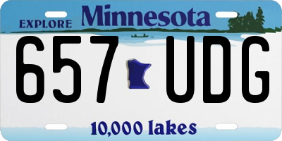 MN license plate 657UDG