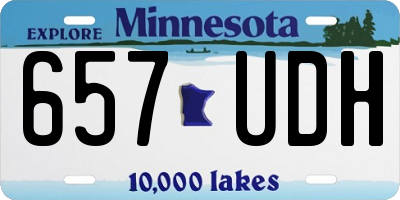 MN license plate 657UDH