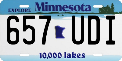 MN license plate 657UDI