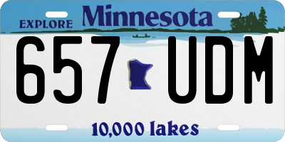 MN license plate 657UDM