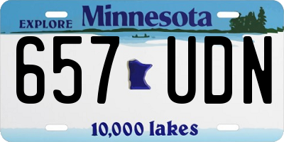 MN license plate 657UDN