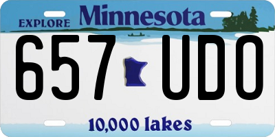 MN license plate 657UDO