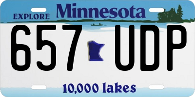 MN license plate 657UDP