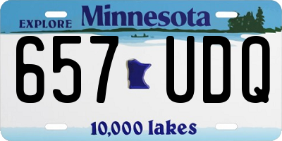 MN license plate 657UDQ
