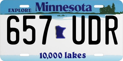 MN license plate 657UDR