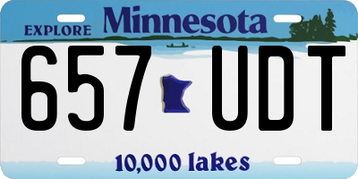 MN license plate 657UDT
