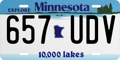 MN license plate 657UDV
